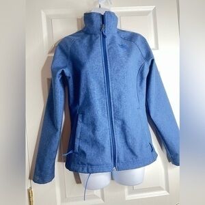 The North Face Womens Small Blue Windwall Jacket Softshell Coat Full Zip S